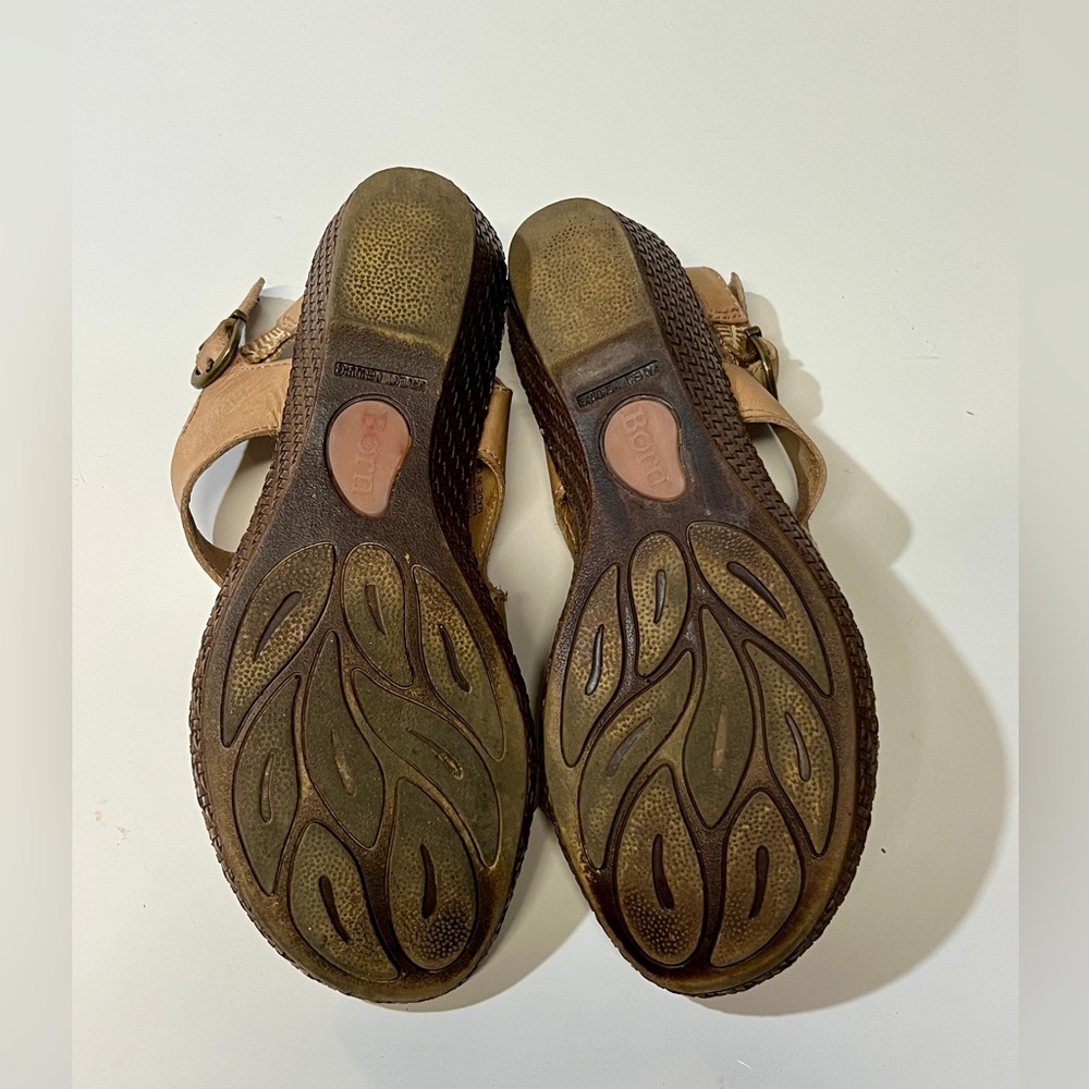 Born Tan Wedge Sandals - Picture 3 of 8